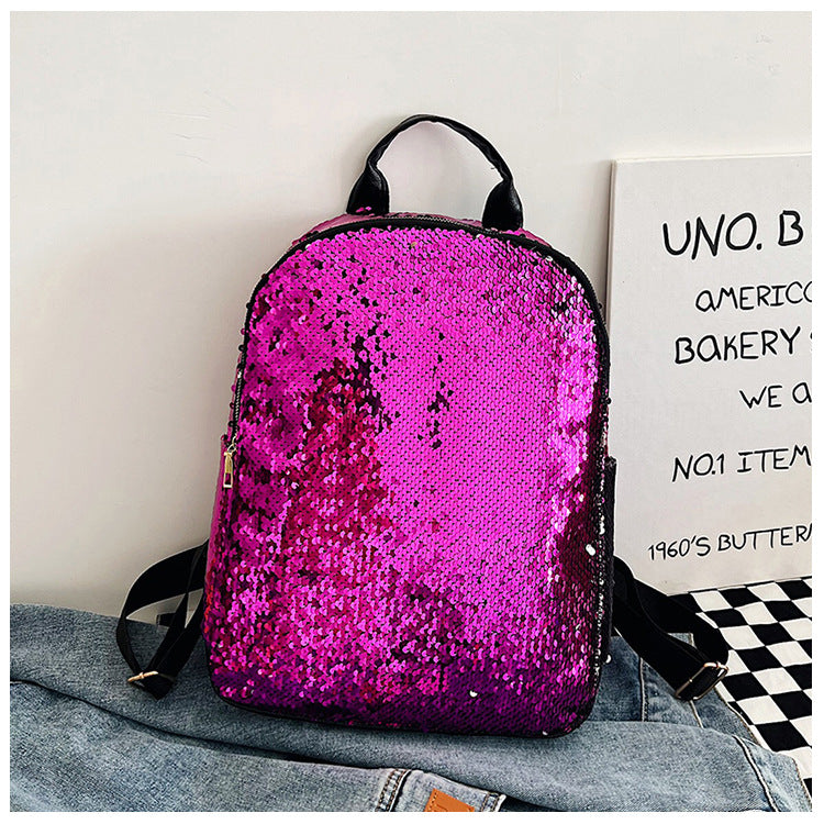 Wholesale Nylon Backpacks with Glitter and Large Capacity Travel Backpacks